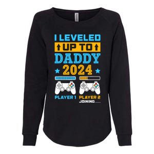 I Leveled Up To Daddy Est 2024 Soon To Be Dad Birthday Gamer Womens California Wash Sweatshirt