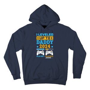 I Leveled Up To Daddy Est 2024 Soon To Be Dad Birthday Gamer Hoodie