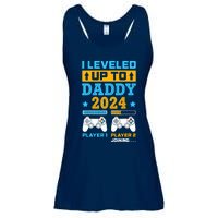 I Leveled Up To Daddy Est 2024 Soon To Be Dad Birthday Gamer Ladies Essential Flowy Tank