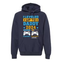 I Leveled Up To Daddy Est 2024 Soon To Be Dad Birthday Gamer Premium Hoodie