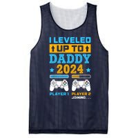 I Leveled Up To Daddy Est 2024 Soon To Be Dad Birthday Gamer Mesh Reversible Basketball Jersey Tank