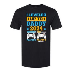 I Leveled Up To Daddy Est 2024 Soon To Be Dad Birthday Gamer Softstyle CVC T-Shirt