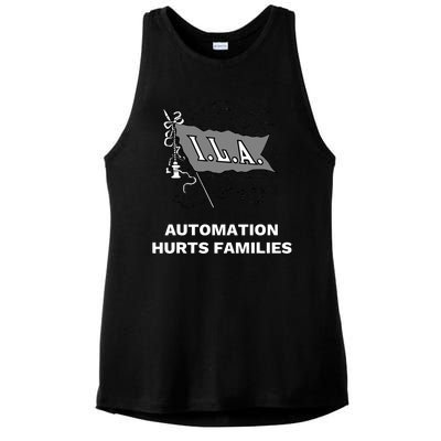 Ila Longshoremen Union Strike Port Workers Union Ladies PosiCharge Tri-Blend Wicking Tank