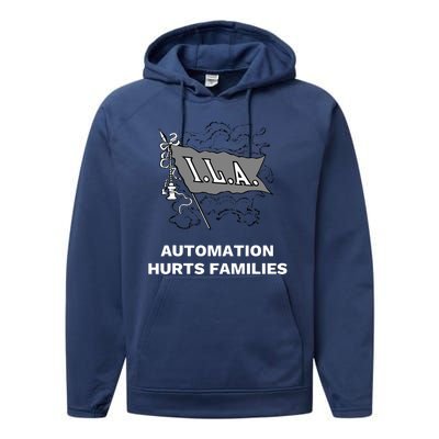 Ila Longshoremen Union Strike Port Workers Union Performance Fleece Hoodie