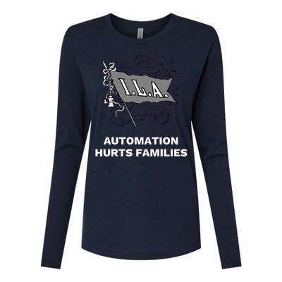 Ila Longshoremen Union Strike Port Workers Union Womens Cotton Relaxed Long Sleeve T-Shirt