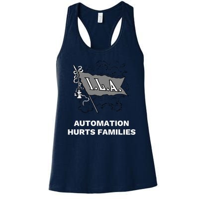 Ila Longshoremen Union Strike Port Workers Union Women's Racerback Tank