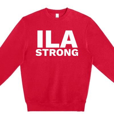 Ila Longshoremen Union Strike Port Workers Union Premium Crewneck Sweatshirt