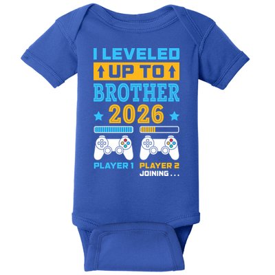 I Leveled Up To Brother 2026 Funny Big Brother Gamer Gift Baby Bodysuit