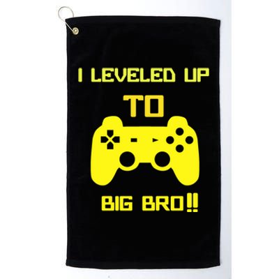 I Leveled Up To Big Bro! Gamer New Brother Gift Platinum Collection Golf Towel