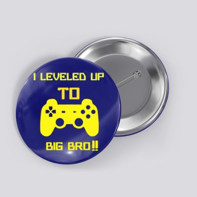 I Leveled Up To Big Bro! Gamer New Brother Gift Button