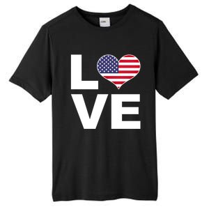 I Love Usa Gift Heart Flag Usa Gift Tall Fusion ChromaSoft Performance T-Shirt