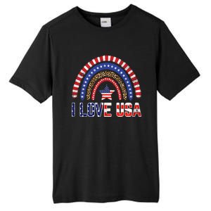 I Love Usa American Flag Rainbow Funny Gift Tall Fusion ChromaSoft Performance T-Shirt