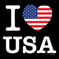 I Love Usa White United States Of America Flag Heart Flat Bill Trucker Hat