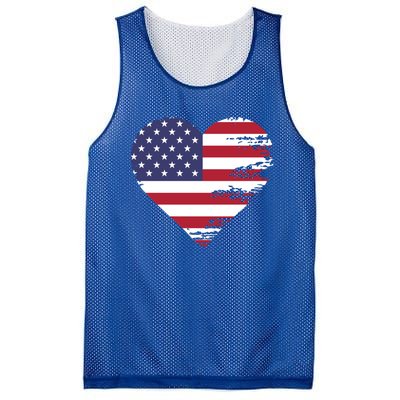 I Love Usa Gift Mesh Reversible Basketball Jersey Tank