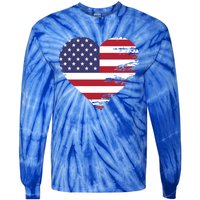 I Love Usa Gift Tie-Dye Long Sleeve Shirt