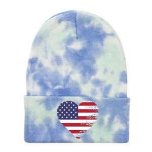 I Love Usa Gift Tie Dye 12in Knit Beanie