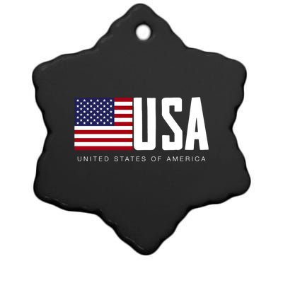 I Love Usa Enjoy Cool Usa United States Of America Flag Cool Gift Ceramic Star Ornament