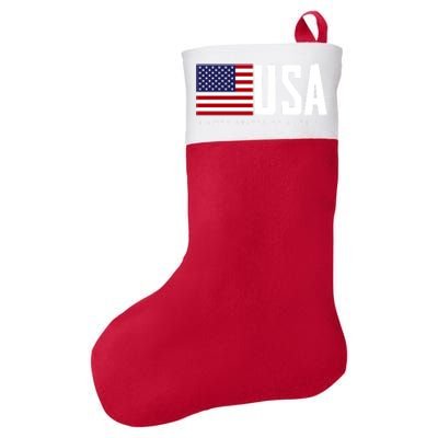 I Love Usa Enjoy Cool Usa United States Of America Flag Cool Gift Felt Holiday Christmas Stocking