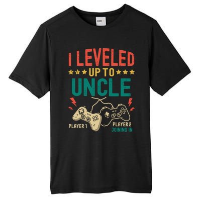 I Leveled Up To Uncle New Uncle Gamer Promoted To Uncle Gift Tall Fusion ChromaSoft Performance T-Shirt