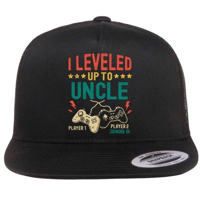 I Leveled Up To Uncle New Uncle Gamer Promoted To Uncle Gift Flatbill Hat