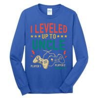 I Leveled Up To Uncle New Uncle Gamer Promoted To Uncle Gift Tall Long Sleeve T-Shirt