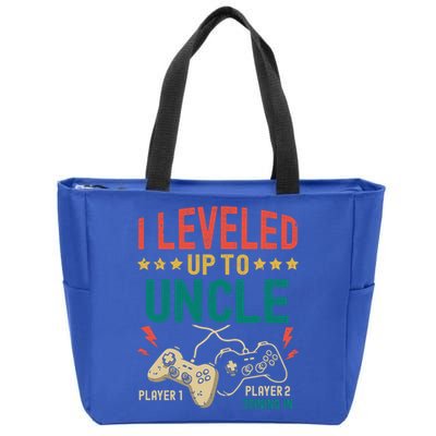 I Leveled Up To Uncle New Uncle Gamer Promoted To Uncle Gift Zip Tote Bag