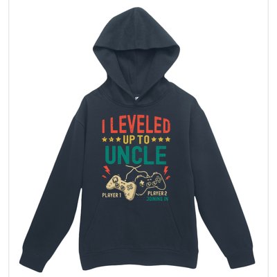 I Leveled Up To Uncle New Uncle Gamer Promoted To Uncle Gift Urban Pullover Hoodie