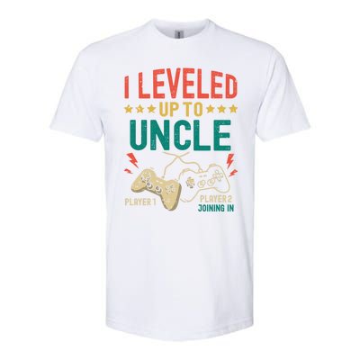 I Leveled Up To Uncle New Uncle Gamer Promoted To Uncle Gift Softstyle CVC T-Shirt