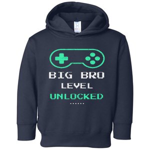 I Leveled Up To Big Bro Level Unlocked Gamer Brother Toddler Hoodie