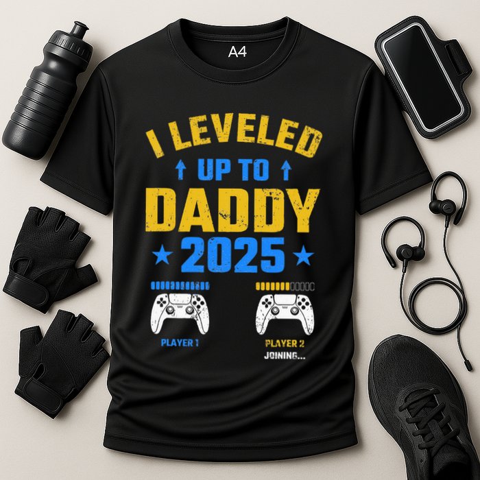I Leveled Up To Daddy 2025 Father 2025 New Daddy 2025 Cooling Performance Crew T-Shirt