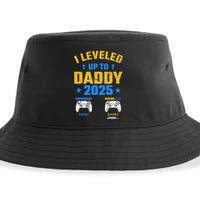 I Leveled Up To Daddy 2025 Father 2025 New Daddy 2025 Sustainable Bucket Hat