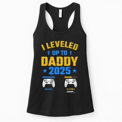 I Leveled Up To Daddy 2025 Father 2025 New Daddy 2025 Womens Tank Top