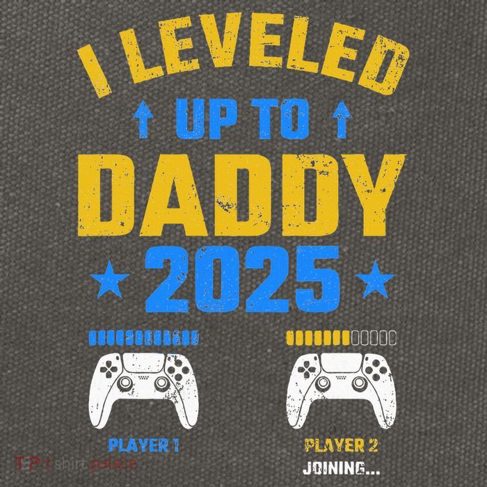 I Leveled Up To Daddy 2025 Father 2025 New Daddy 2025 Cotton Canvas Backpack
