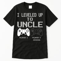 I Leveled Up To Uncle New Uncle Gaming Funny Tall T-Shirt