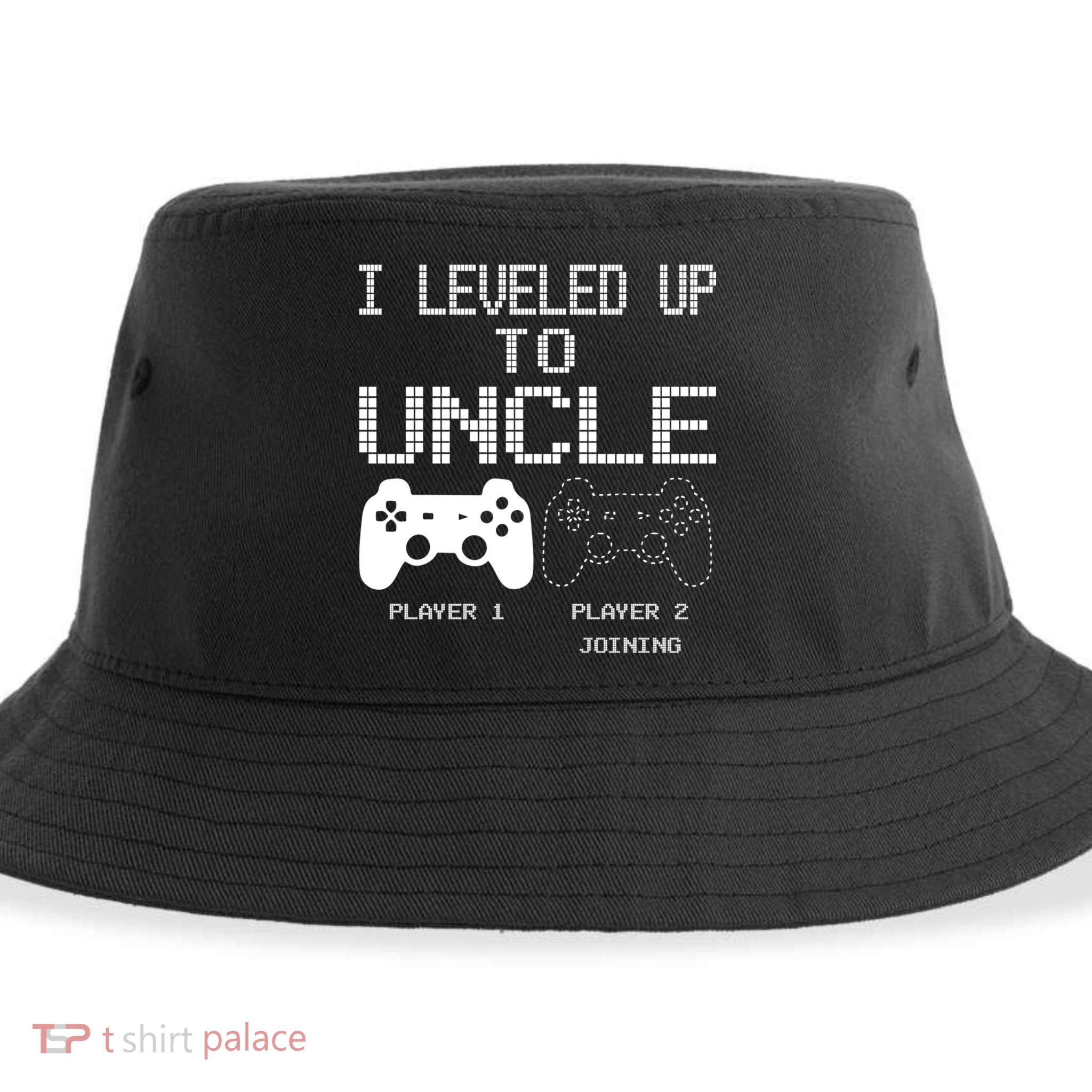 I Leveled Up To Uncle New Uncle Gaming Funny Sustainable Bucket Hat