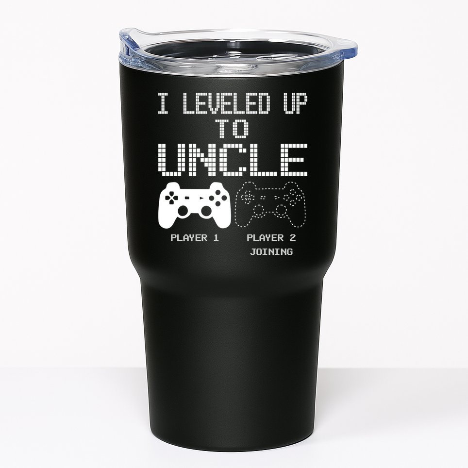 I Leveled Up To Uncle New Uncle Gaming Funny Tumbler