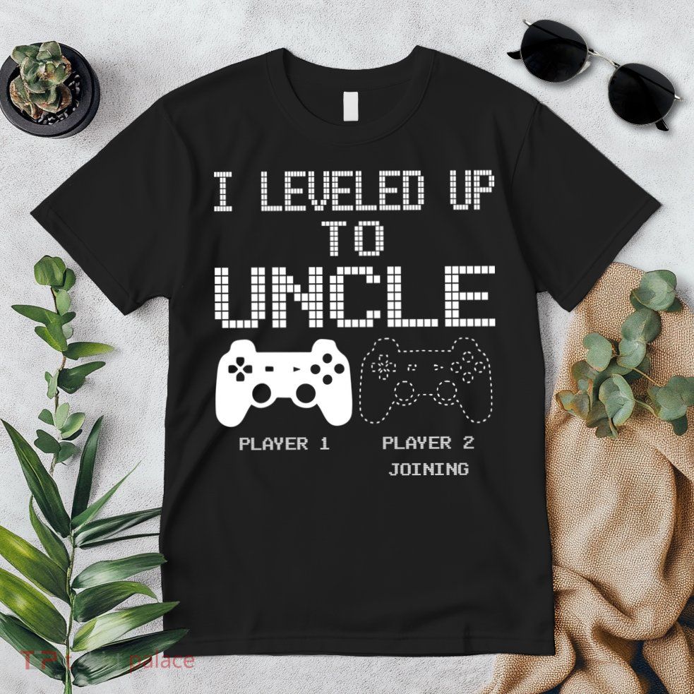 I Leveled Up To Uncle New Uncle Gaming Funny Premium T-Shirt