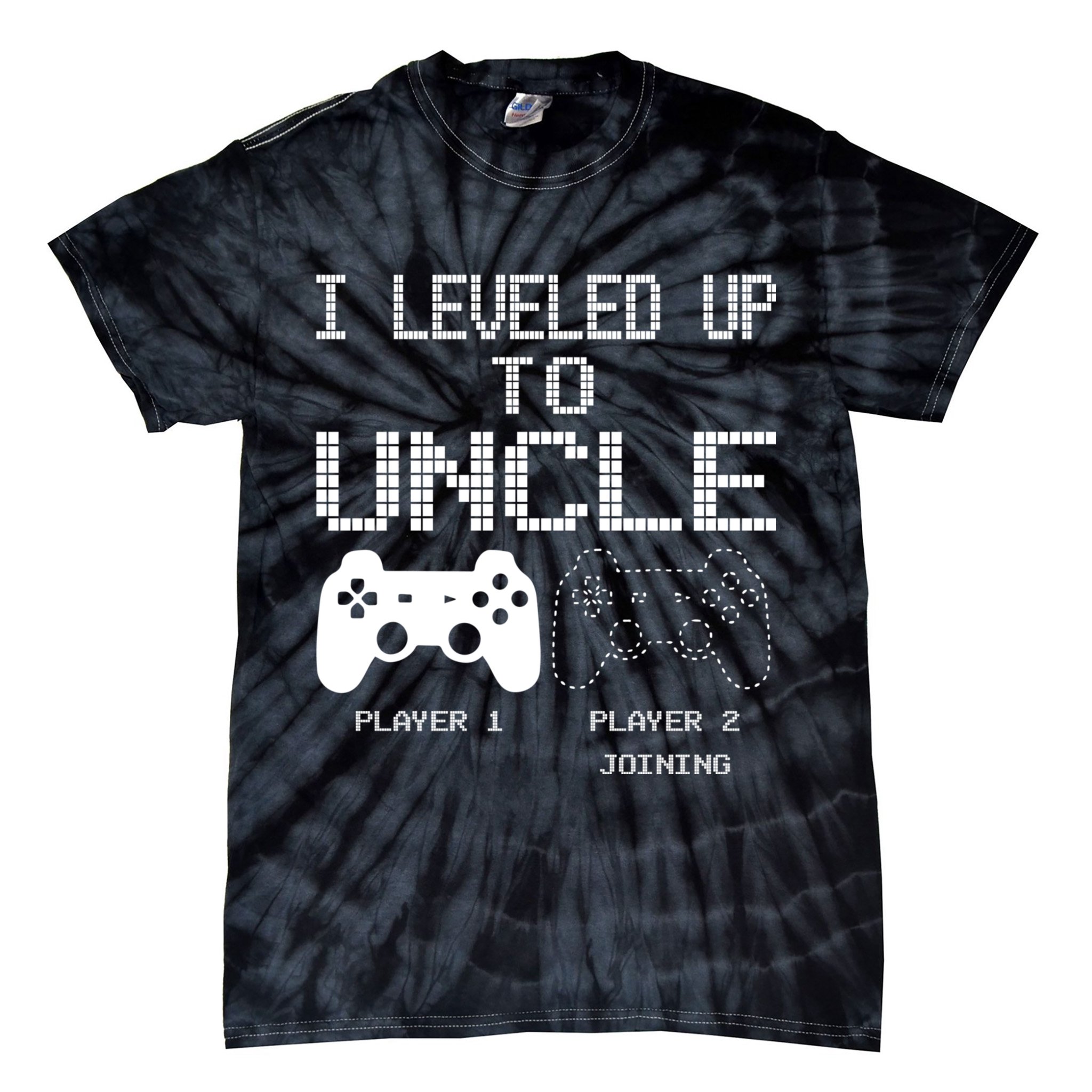 I Leveled Up To Uncle New Uncle Gaming Funny Tie-Dye T-Shirt
