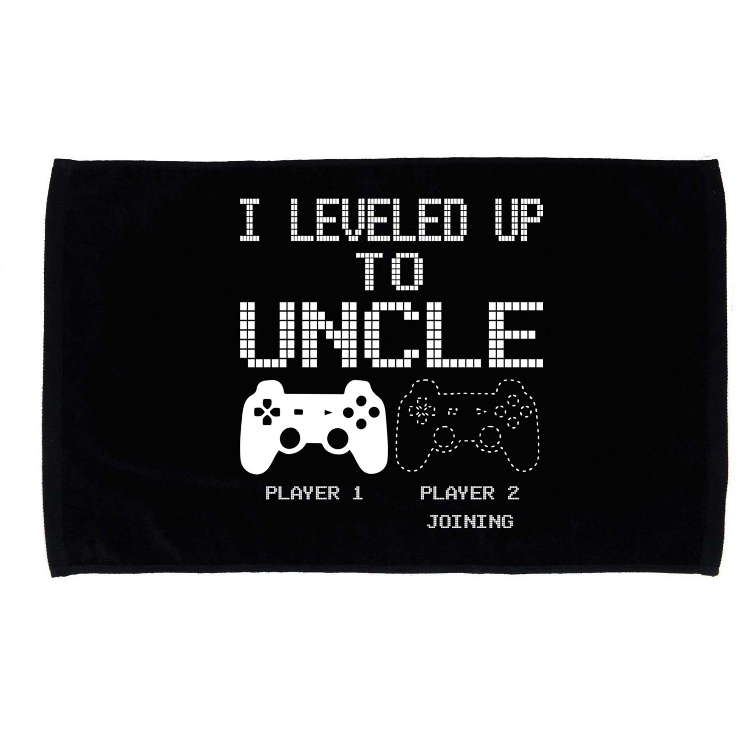 I Leveled Up To Uncle New Uncle Gaming Funny Microfiber Hand Towel