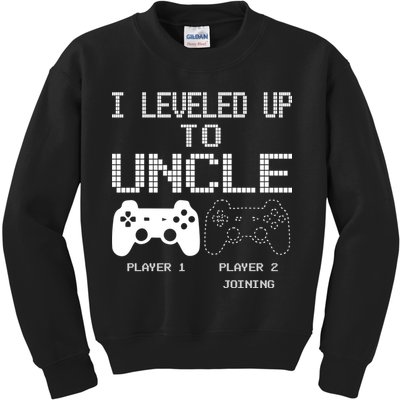 I Leveled Up To Uncle New Uncle Gaming Funny Kids Sweatshirt