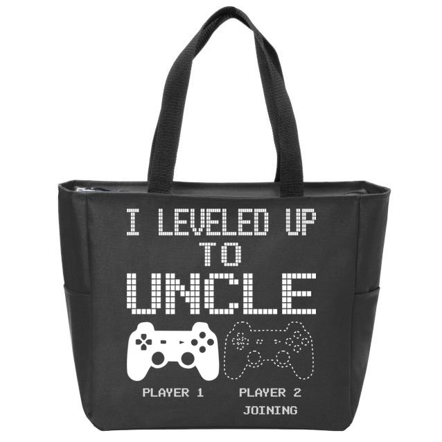 I Leveled Up To Uncle New Uncle Gaming Funny Zip Tote Bag