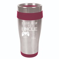 I Leveled Up To Uncle New Uncle Gaming Funny 16oz Travel Tumbler
