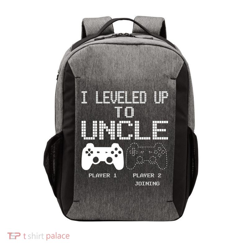 I Leveled Up To Uncle New Uncle Gaming Funny Vector Backpack