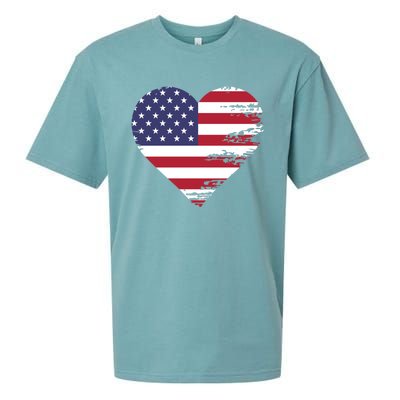 I Love Usa Meaningful Gift Sueded Cloud Jersey T-Shirt