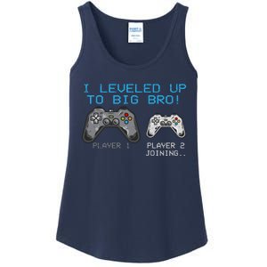 I Leveled Up To Big Bro Funny Video Game Lover Ladies Essential Tank