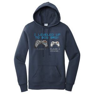 I Leveled Up To Big Bro Funny Video Game Lover Women's Pullover Hoodie