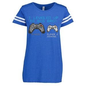 I Leveled Up To Big Bro Funny Video Game Lover Enza Ladies Jersey Football T-Shirt