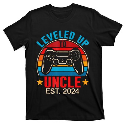 I Leveled Up To Uncle 2024 Promoted To Daddy Level Unlocked  T-Shirt