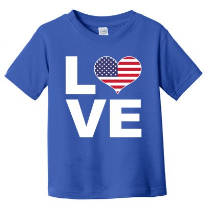 I Love Usa Cute Gift Heart Flag Usa Funny Gift Toddler T-Shirt