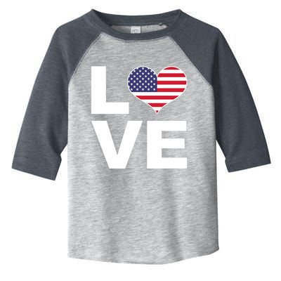 I Love Usa Cute Gift Heart Flag Usa Funny Gift Toddler Fine Jersey T-Shirt